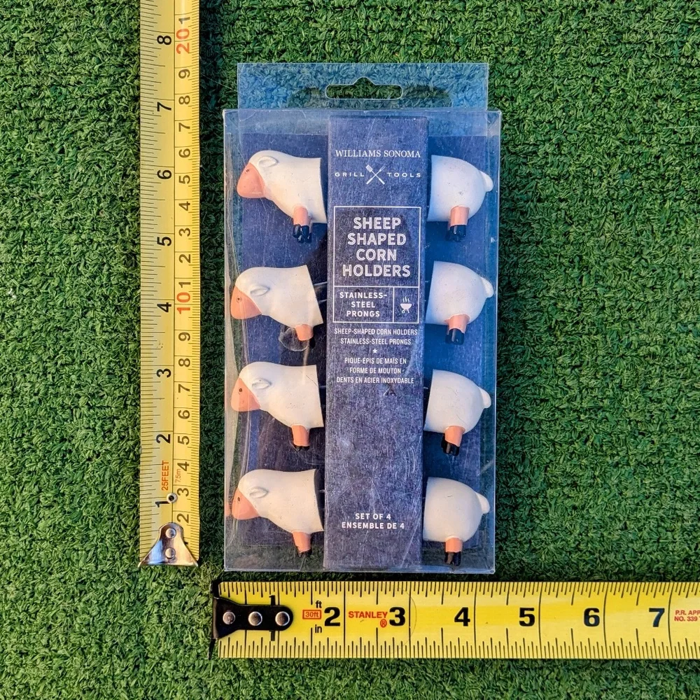 Williams Sonoma Grill Tools Sheep Shaped Corn-On-The-Cob Holders 4pc Set NIP